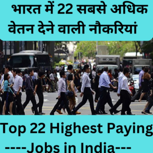 India 22 Highest paying Jobs